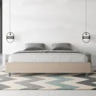 200x200 cm dobbeltseng betrukket med kunstlæder fremstillet i Italien - Athlete Viadurini