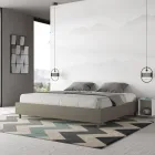 200x200 cm dobbeltseng betrukket med kunstlæder fremstillet i Italien - Athlete Viadurini