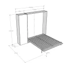 Lodret sammenklappelig dobbeltseng med søjle - Magicompare Viadurini