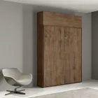 Lodret sammenklappelig dobbeltseng med overskab - Magicompare Viadurini