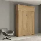 Lodret sammenklappelig dobbeltseng med overskab - Magicompare Viadurini