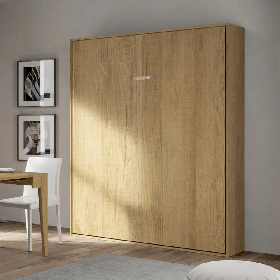 Vertikal sammenklappelig dobbeltseng i forskellige finish - Magicompare Viadurini