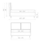 Dobbeltseng med opbevaringsboks Made in Italy - Ernesta Viadurini