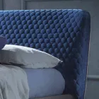 Dobbeltseng med polstret kasse i Corolle stof af Bolzan Viadurini