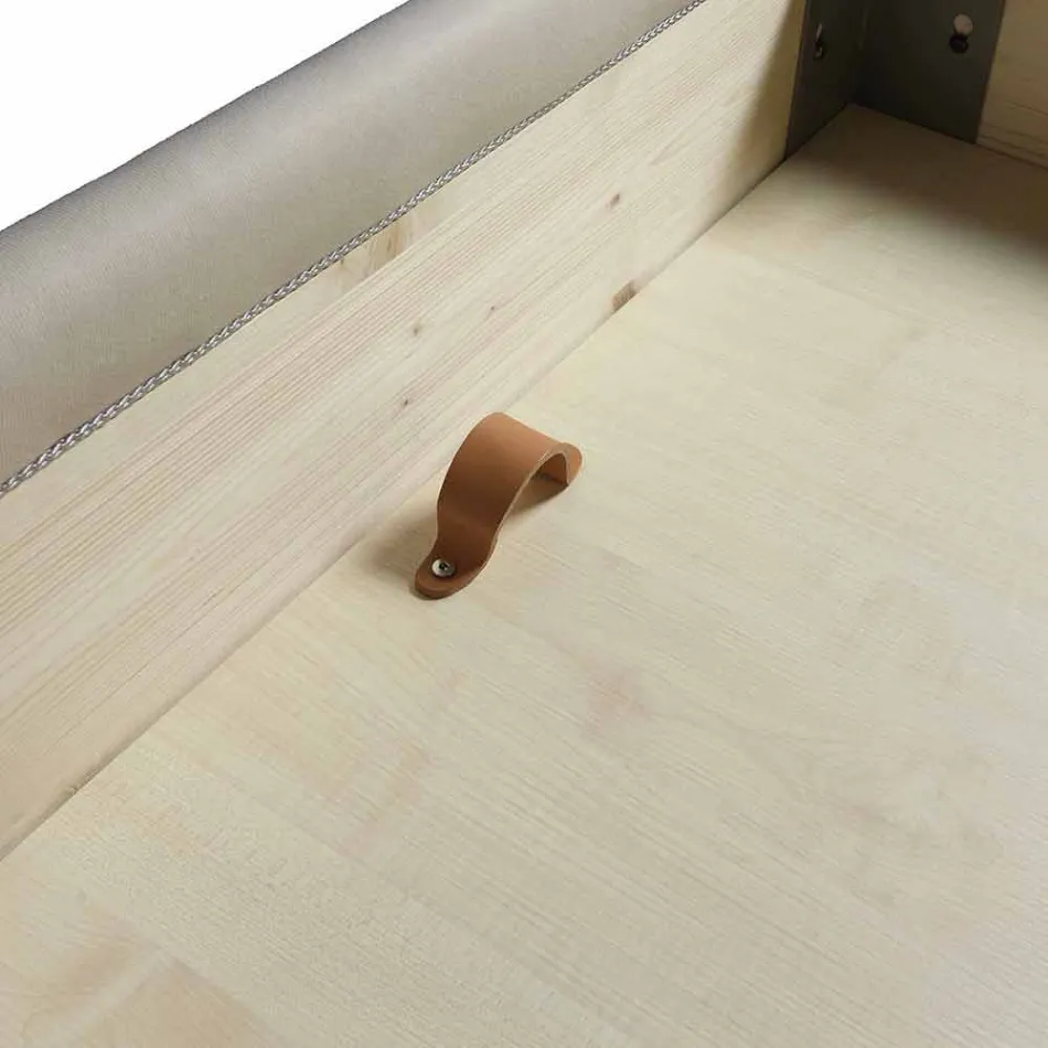 Dobbeltseng med opbevaringsenhed, klassisk design, Chantal by Bolzan Viadurini