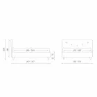 Dobbeltseng med polstret beholder i faux læder fremstillet i Italien - maske Viadurini