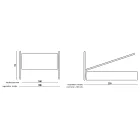 Dobbeltseng med valgfri opbevaring, 2 sengeborde og madras - Fiuto Viadurini