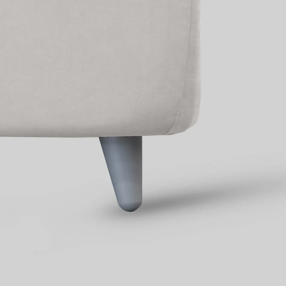 Dobbeltseng med valgfri opbevaring, 2 sengeborde og madras - Fiuto Viadurini