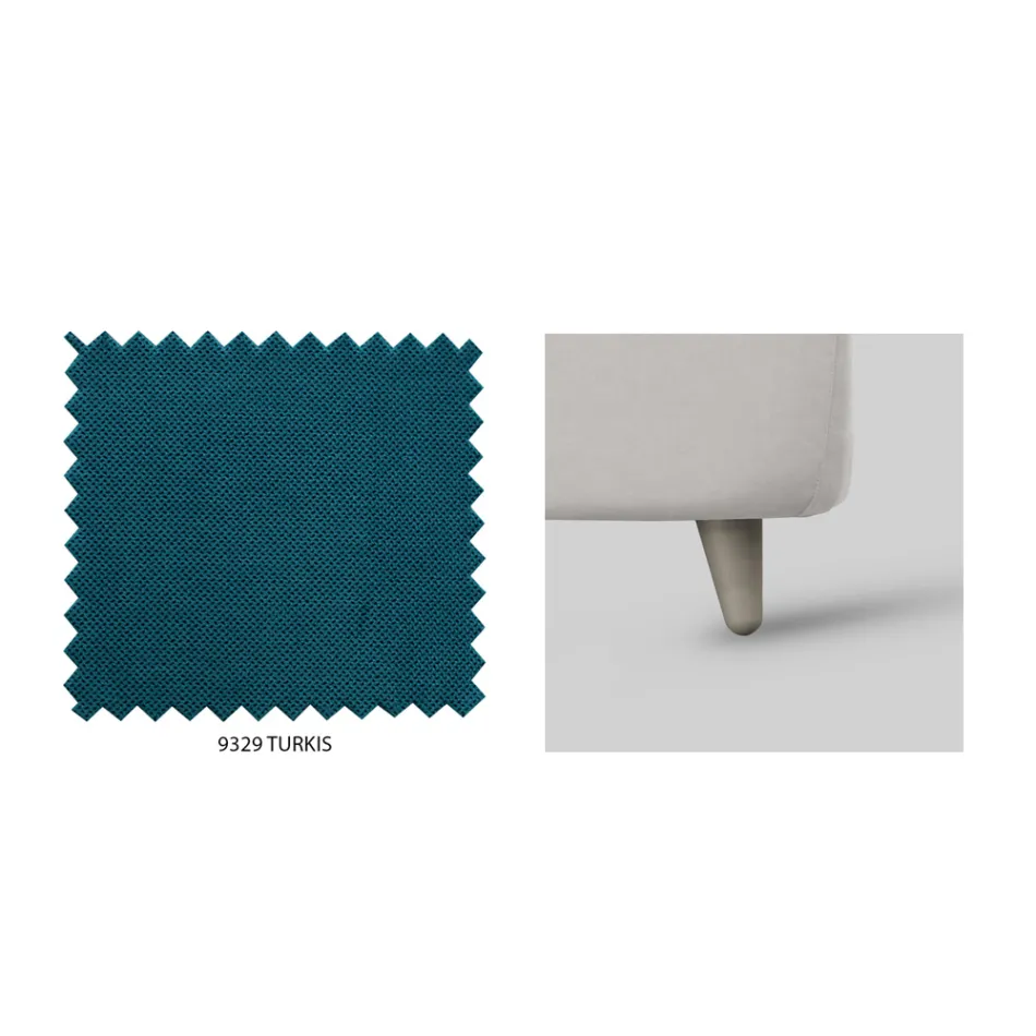 Dobbeltseng med valgfri opbevaring og fødder Made in Italy - Birba Viadurini