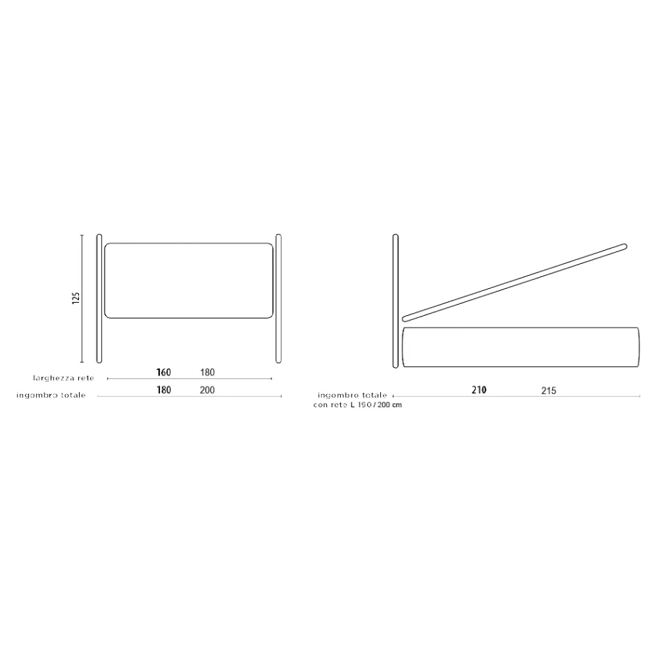 Dobbeltseng med valgfri opbevaring Made in Italy - Ciccio Viadurini