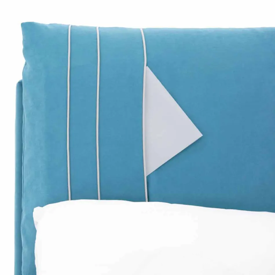 Dobbeltseng med beholder overdækket i stof fremstillet i Italien - Renato Viadurini