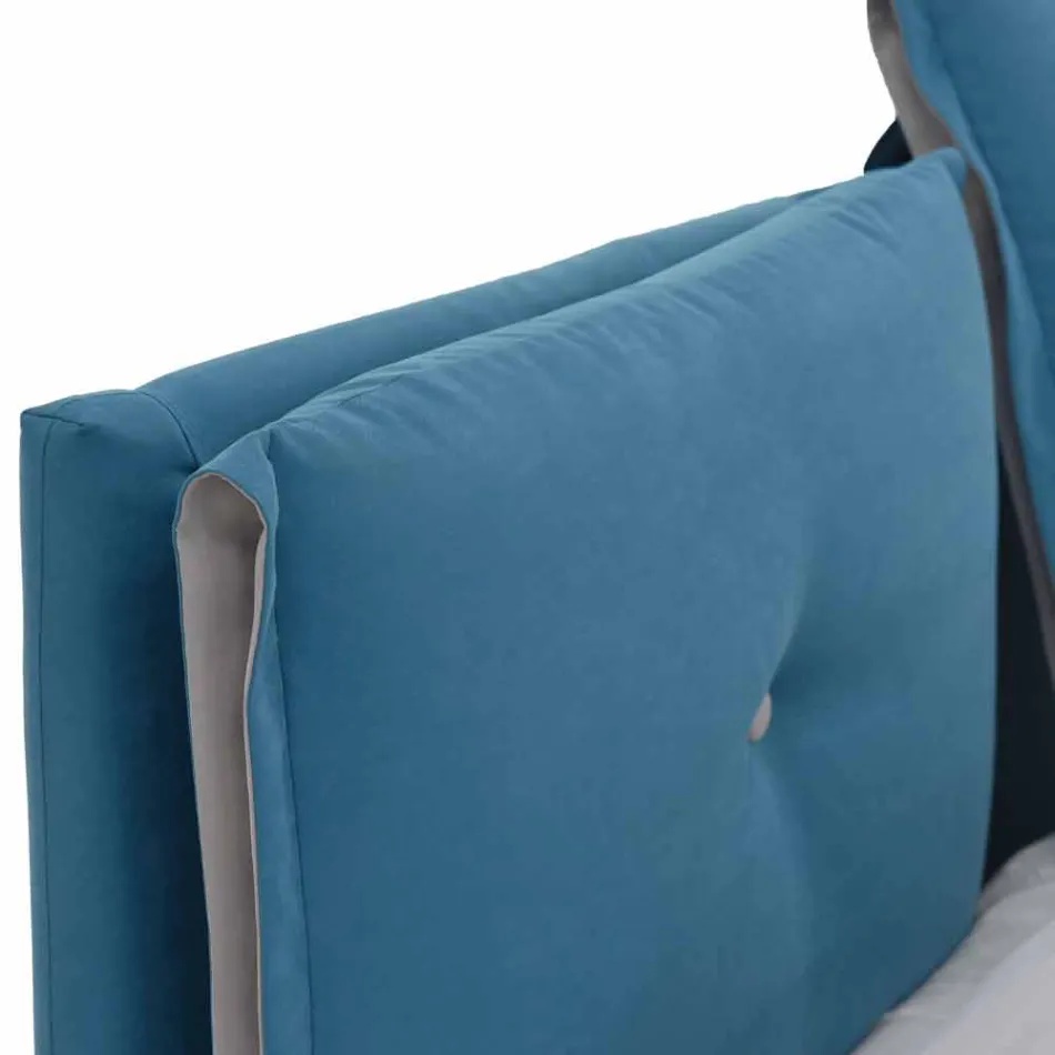 Dobbeltseng med beholder overdækket i stof fremstillet i Italien - Renato Viadurini