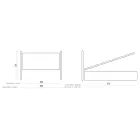 Dobbeltseng med polstret sengeramme i forskellige finish Made in Italy - Design Viadurini