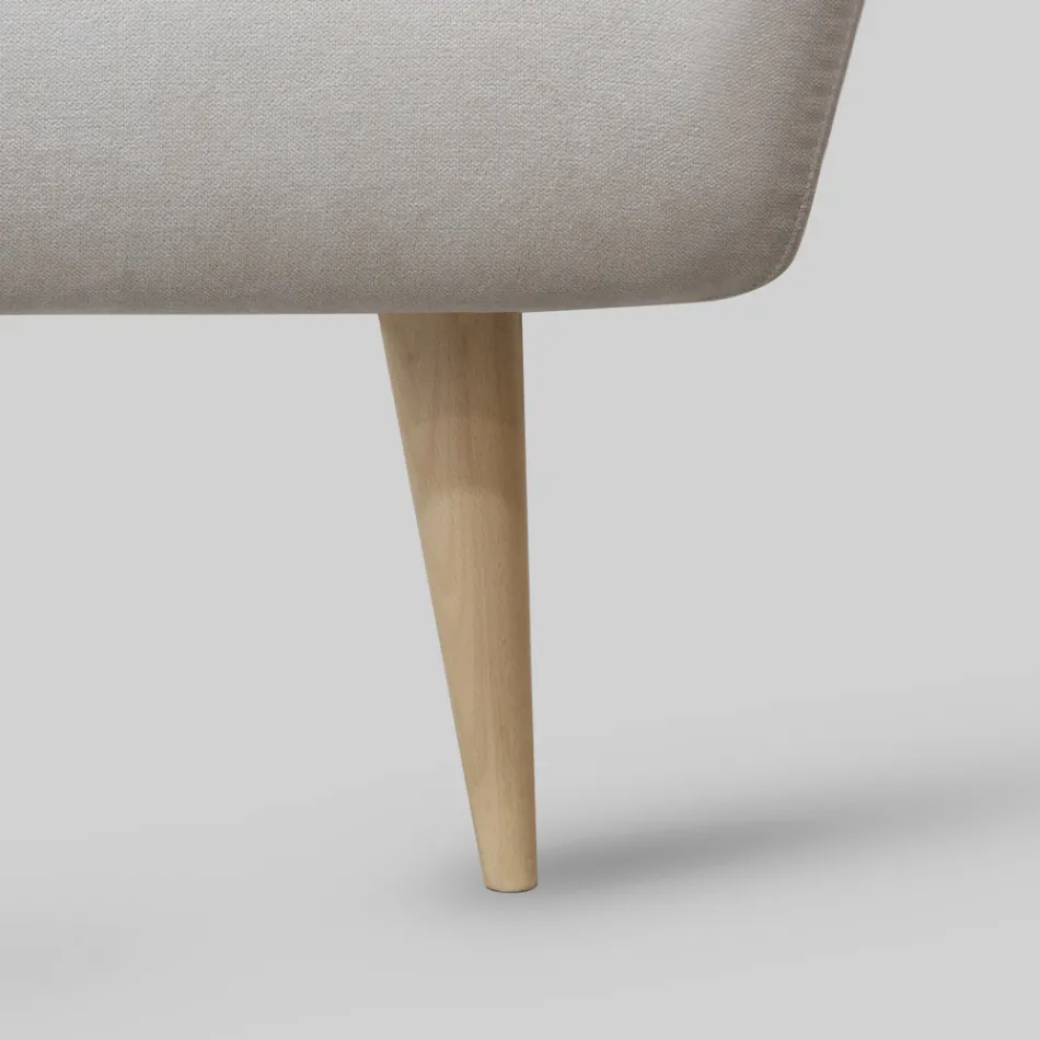 Dobbeltseng med polstret sengeramme i Made in Italy stof - Rolly Viadurini