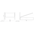 Dobbeltseng med polstret sengeramme i Made in Italy stof - Rolly Viadurini