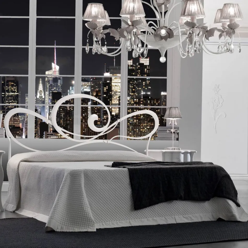 Dobbeltseng med jernsengestel Made in Italy - Shadow Viadurini