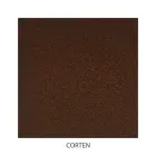 Dobbeltseng med koordineret Corten fodbræt - Peter Viadurini