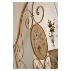 Dobbeltseng med koordineret jernrørsfodplade Made in Italy - Chic Viadurini