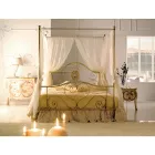 Dobbeltseng med koordineret jernrørsfodplade Made in Italy - Chic Viadurini