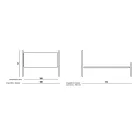 Dobbeltseng med tilhørende fodbræt, madras og 2 sengeborde - Nebbia Viadurini