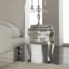 Dobbeltseng med fodbræt, madras, puder og 2 sengeborde - Lampo Viadurini