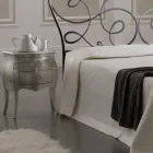 Dobbeltseng med fodbræt, madras, puder og 2 sengeborde - Lampo Viadurini