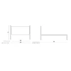 Dobbeltseng med sengegavl og sengeramme i jern Made in Italy - Finish Viadurini