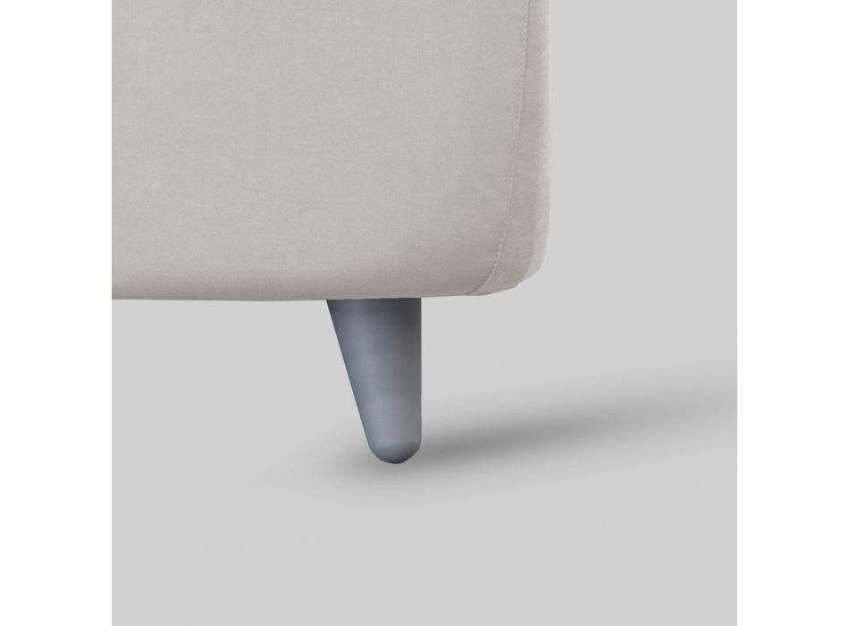 Dobbeltseng med polstret sengegavl og fødder Made in Italy - Aaron Viadurini