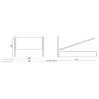 Dobbeltseng med sengegavl i jern og polstret sengeramme Made in Italy - Kenzo Viadurini