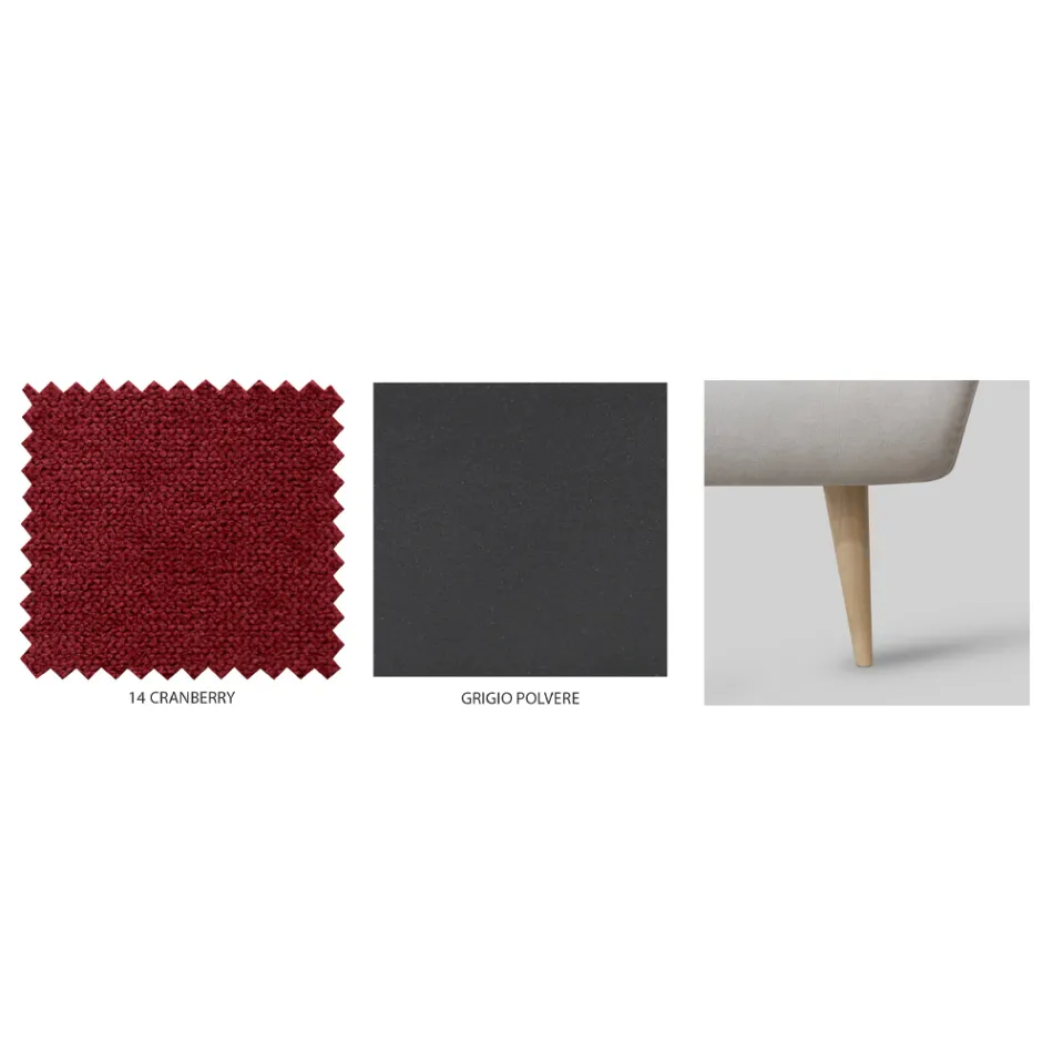 Dobbeltseng med sengegavl i jern og polstret sengeramme Made in Italy - Kenzo Viadurini