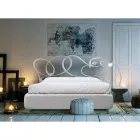 Dobbeltseng med sengegavl i jern og polstret sengeramme Made in Italy - Kenzo Viadurini