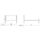 Dobbeltseng med massivt jernhovedgærde fremstillet i Italien - Nebbia Viadurini