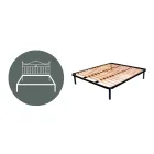 Dobbeltseng med sengegavl i rørformet jern Made in Italy - Kenzo Viadurini