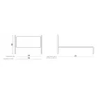 Dobbeltseng med sengegavl i rørformet jern Made in Italy - Kenzo Viadurini