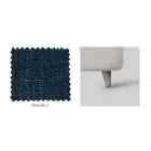 Dobbeltseng med polstret sengegavl i Made in Italy stof - Fulmine Viadurini