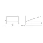 Dobbeltseng med polstret sengegavl i Made in Italy stof - Fulmine Viadurini