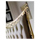 Dobbeltseng i klassisk stil i jern og læder lavet i Italien - King Viadurini