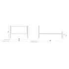 Dobbeltseng i klassisk stil i jern og læder lavet i Italien - King Viadurini