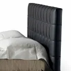 Design dobbeltseng med polstret hovedbygning Leilo, 160x200 cm Viadurini