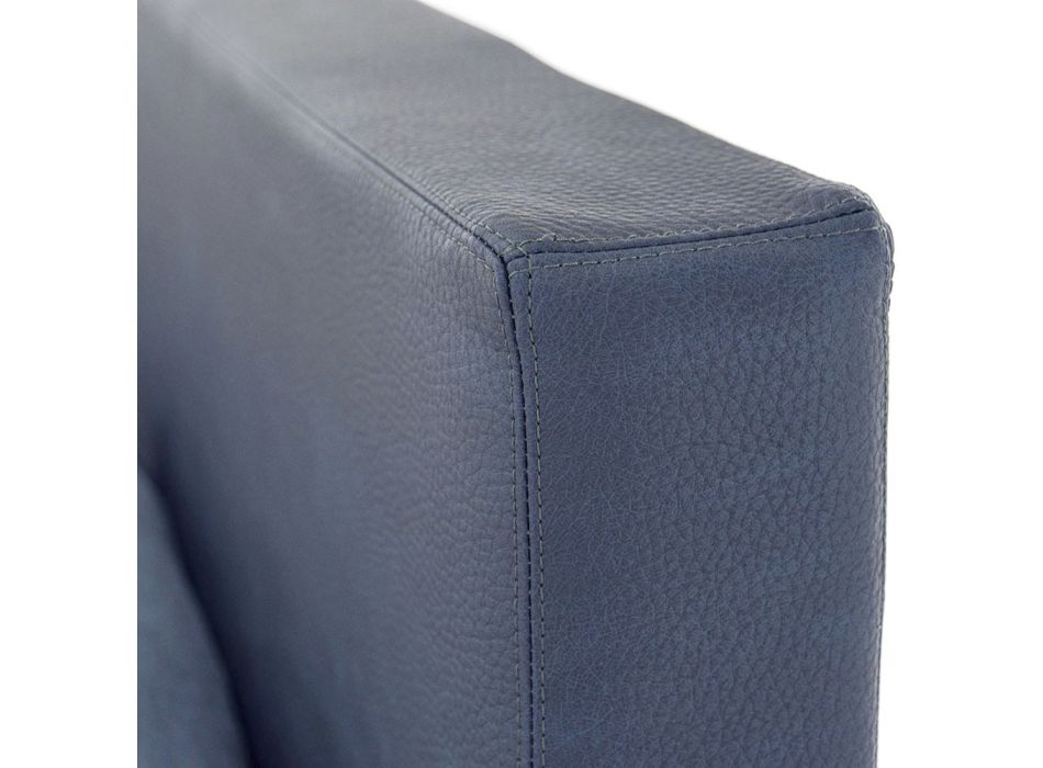 Luksus dobbeltseng i øko-læder eller stof med æske lavet i Italien – Nuvola Viadurini