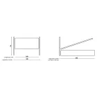 Polstret dobbeltseng med 2 sengeborde og madras Made in Italy - Aaron Viadurini