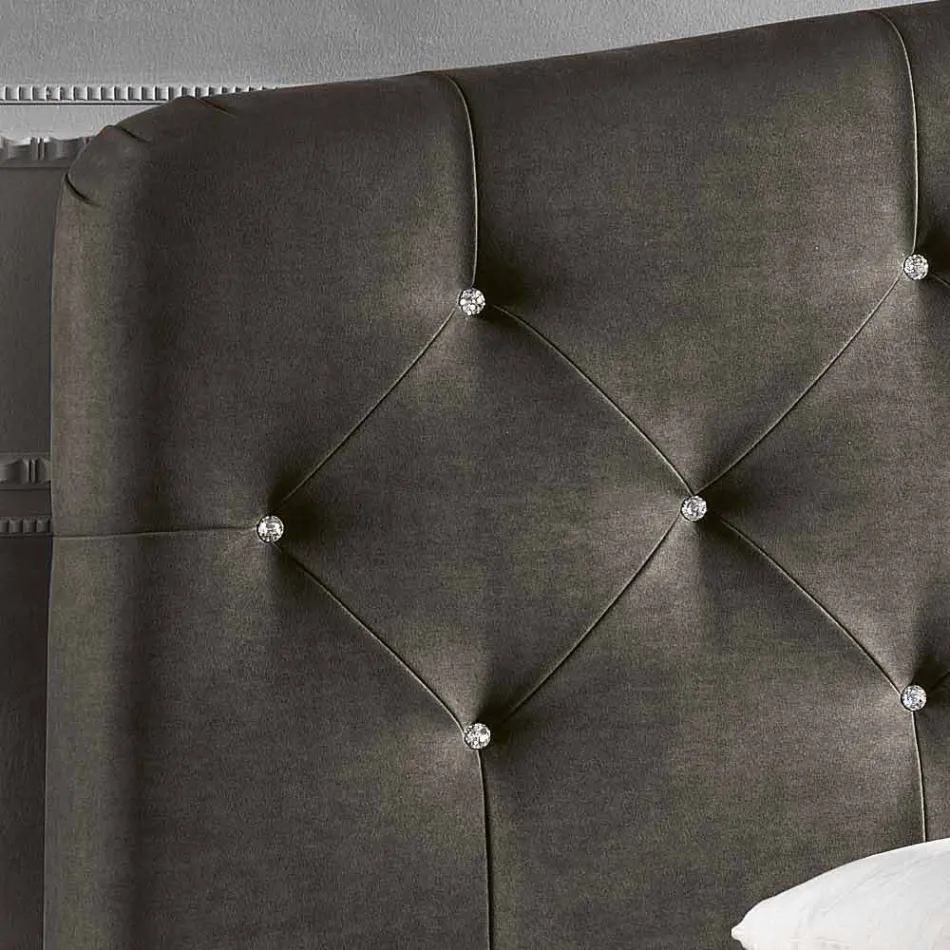 Betrukket dobbeltseng med opbevaringsboks 160x190 / 200cm Leone Viadurini