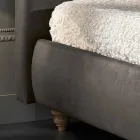 Betrukket dobbeltseng med opbevaringsboks 160x190 / 200cm Leone Viadurini