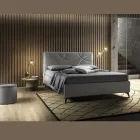 Polstret dobbeltseng med opbevaringsboks lavet i Italien - solsikke Viadurini