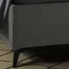 Polstret dobbeltseng med opbevaringsboks lavet i Italien - solsikke Viadurini