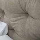 Polstret dobbeltseng med æske i øko-læder eller stof fremstillet i Italien - Nasello Viadurini