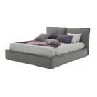 Polstret dobbeltseng med kommode i øko-læder eller stof - Notre Dame Viadurini