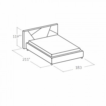 Bed polstret seng med container løft 160x190 / 200cm Mia