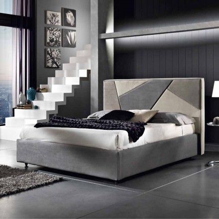 Bed polstret seng med container løft 160x190 / 200cm Mia Viadurini