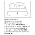 Polstret dobbeltseng med stofopbevaring - Belle Viadurini